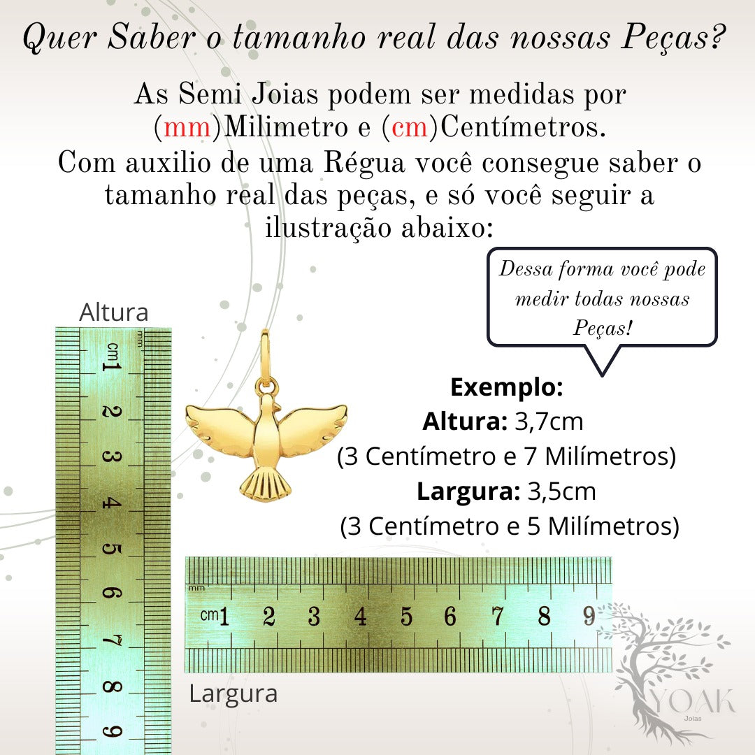 Colar de Semi Joias com Pingente de Cruz