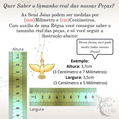 Colar de Semi Joias com Pingente de Cruz